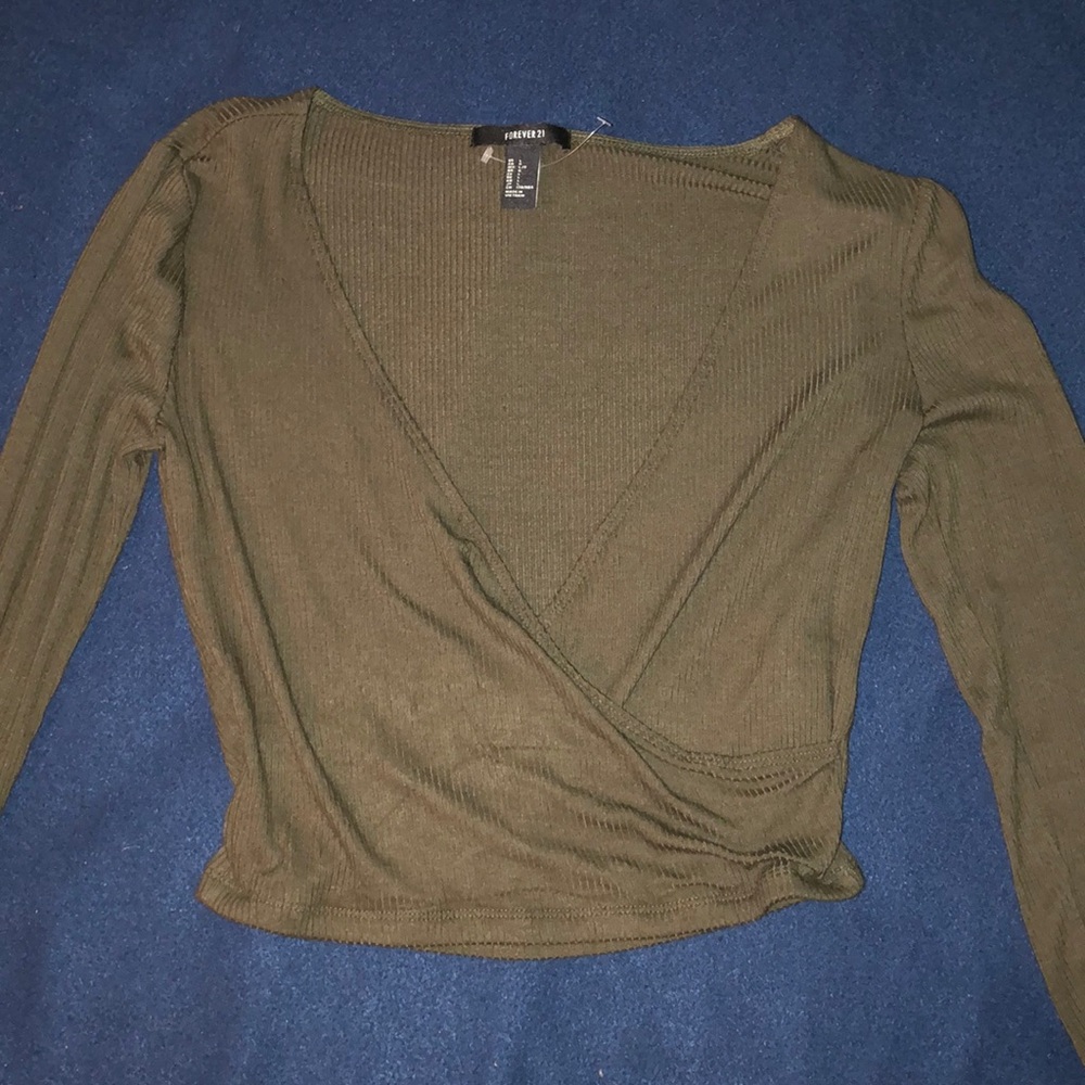 Olive green forever21 top